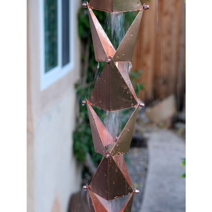 Origami Copper Rainchain