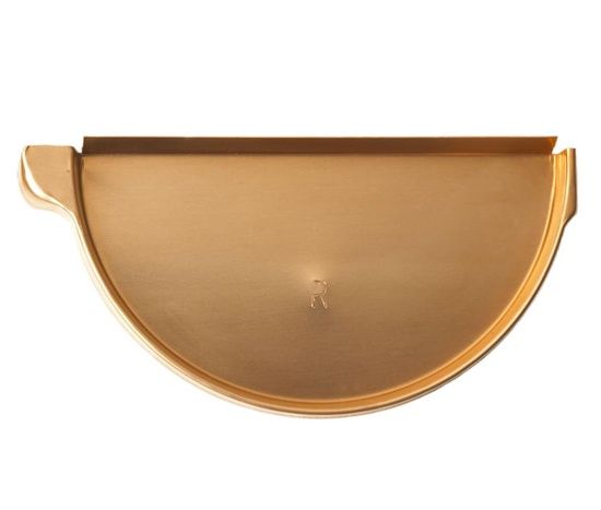 6&quot; Half Round Flat Copper End Cap