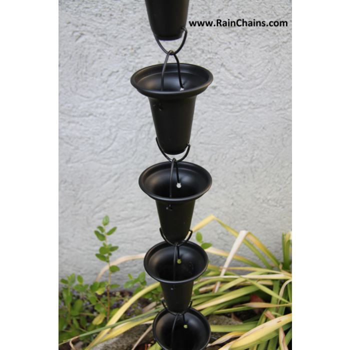Black Flared Cups (per foot)