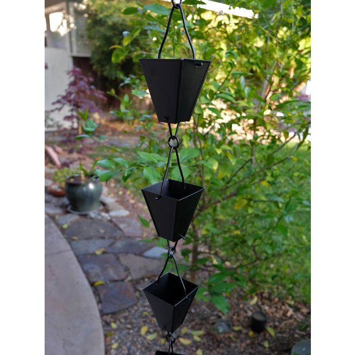 Black Tapered Square Cups (per foot)