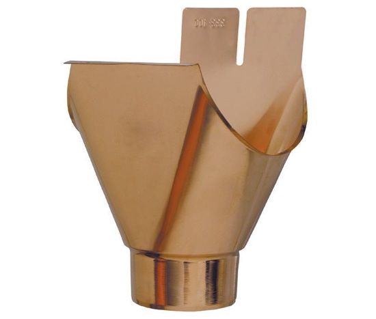 Copper Funnel Outlet for 6&quot; Half Round Gutter