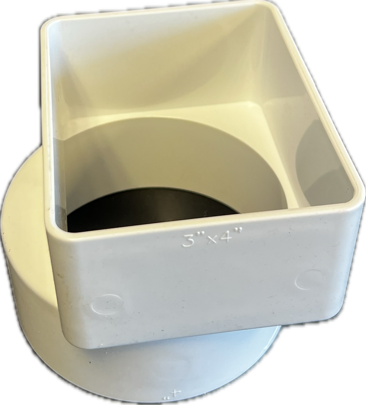 Drain Tile Boot 3x4to 4&quot; PVC
