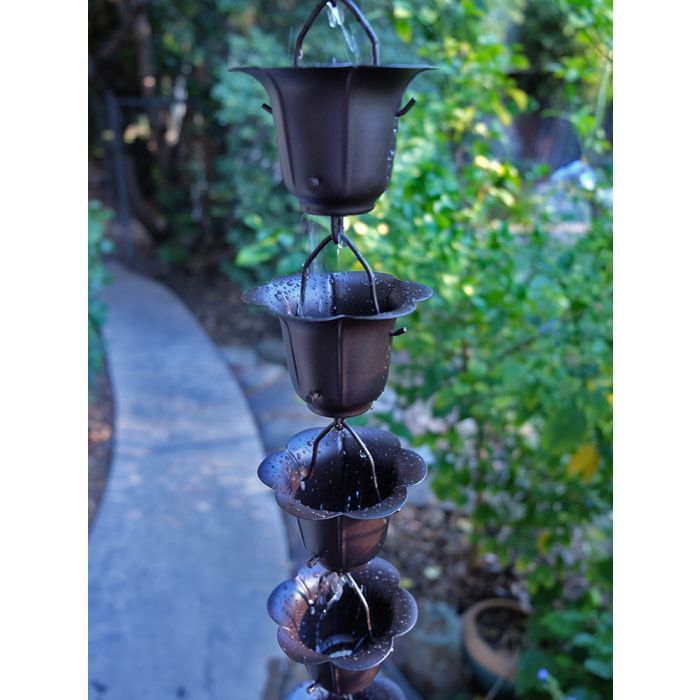 Bronze  Flower Cups (per foot)