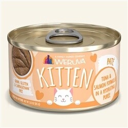 - Weruva Kitten Pate Tuna & Salmon Formula in a Hydrating Puree Wet Cat Food