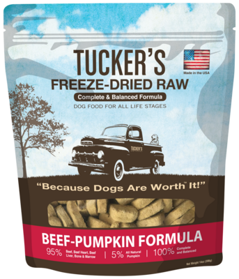 Tucker's Freeze Dried Raw Dog Food, Beef & Pumpkin Formula