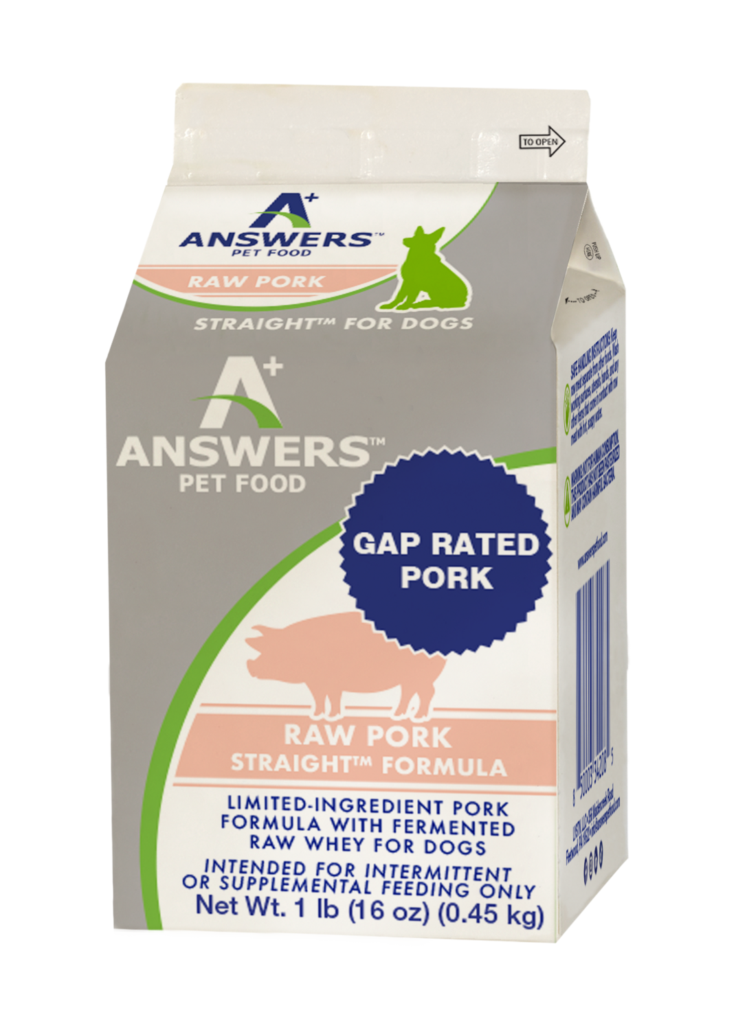 Answers Straight Formula Raw Pork