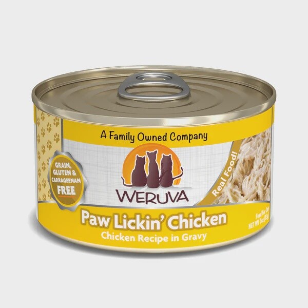 Weruva Classics Paw Lickin&#39; Chicken Recipe in Gravy Wet Cat Food, Quantity: Can (1-3.0 oz can)