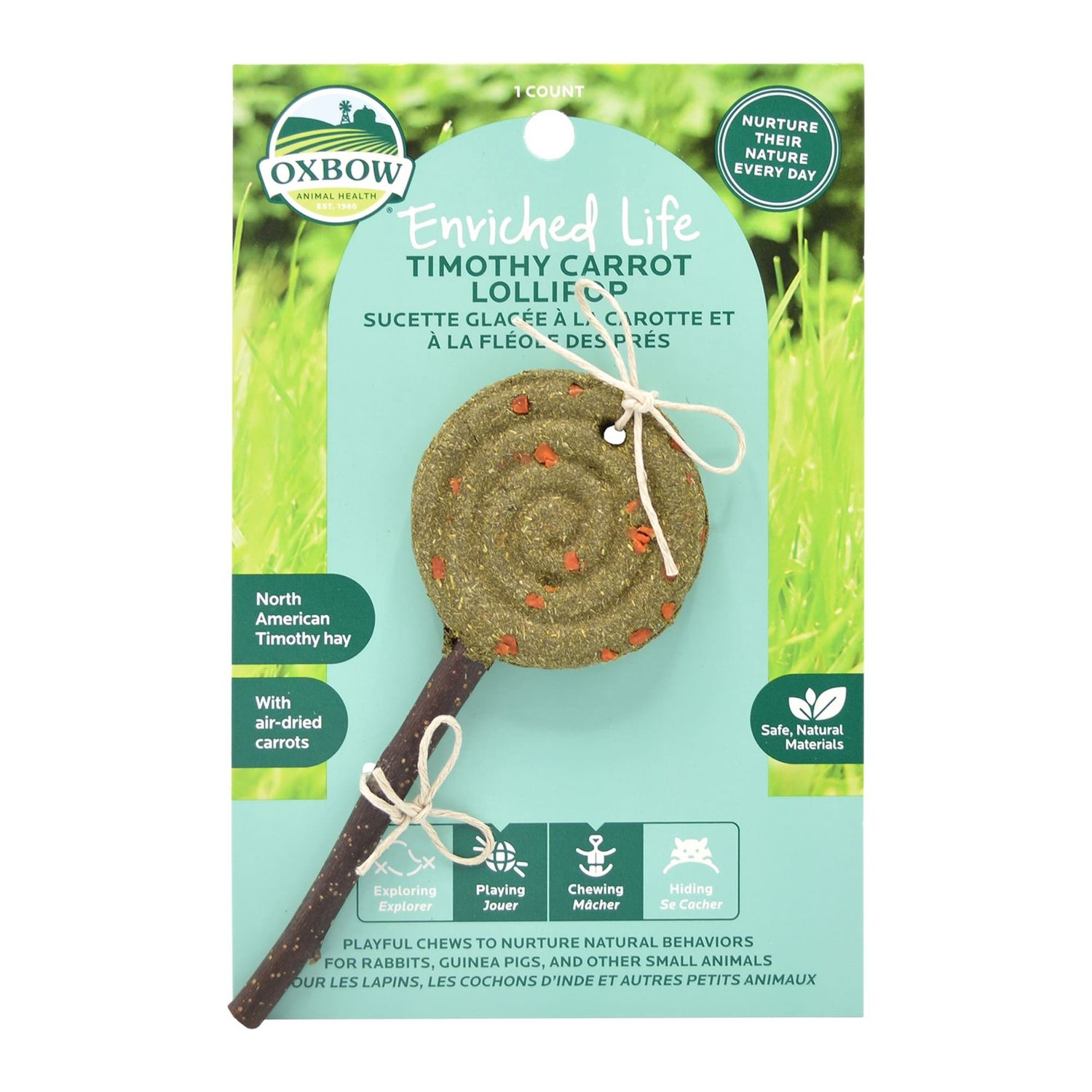 Oxbow Enriched Life Timothy Lollipop Carrot for Rabbits