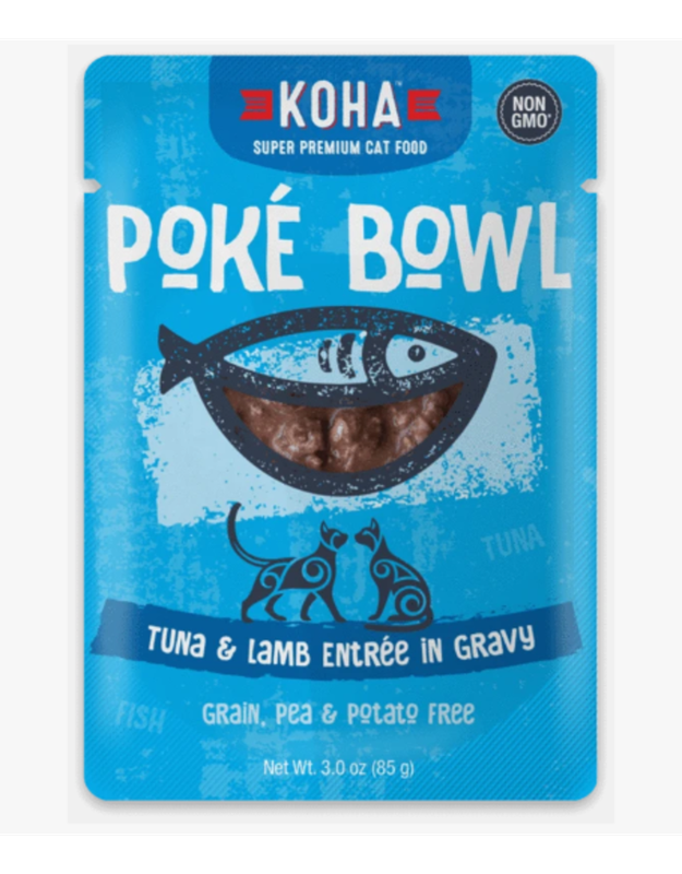 Koha Poké Bowl Tuna &amp; Lamb Entrée in Gravy for Cats