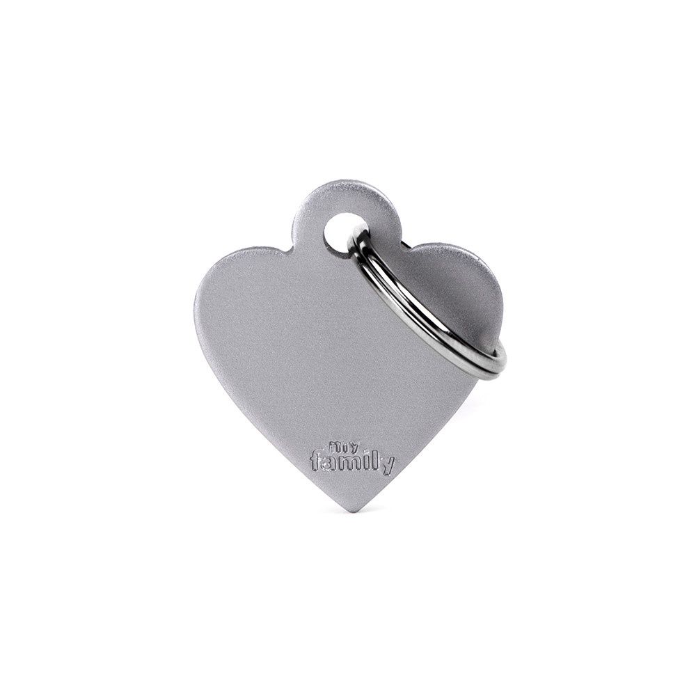 Small Heart Aluminum Grey