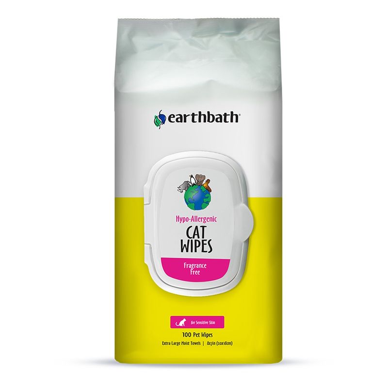 Earthbath Hypoallergenic Grooming Wipes for Cats