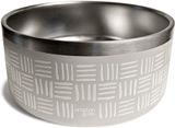 Croxton &amp; Company Stainless Steel Pet Bowl for Dogs &amp; Cats, Design: Wagging Tails