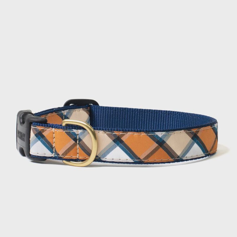 Up Country Dog Collar Terracotta Plaid, Size: Width 1.5” / 2XL (fits necks 21”-27”)