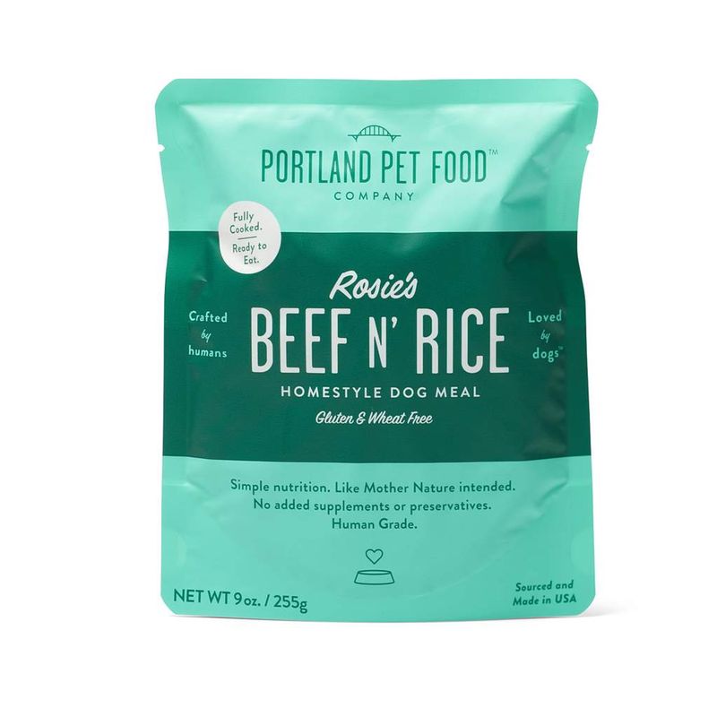 Portland Rosies Beef &amp; Rice Meal, Quantity: Single (1-9.0 oz pouch)