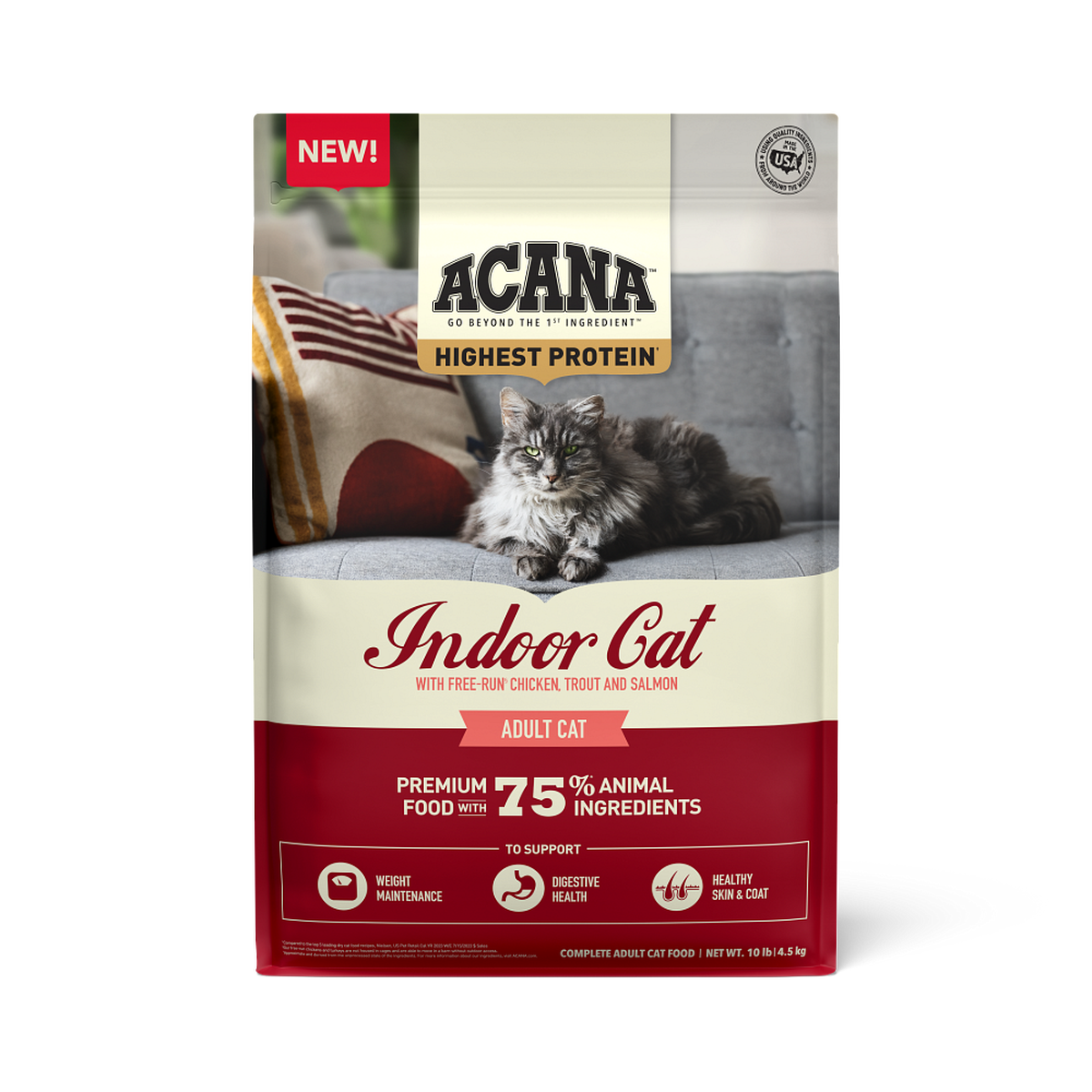 Acana Highest Protein Indoor Cat Recipe, Size: 4 lb