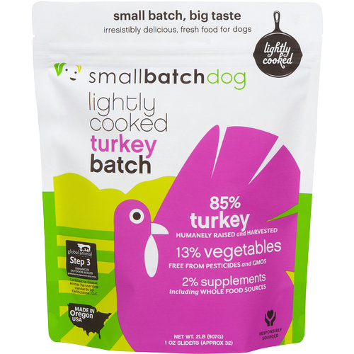 Small Batch Dog Lightly Cooked Turkey, Size: 2 lb