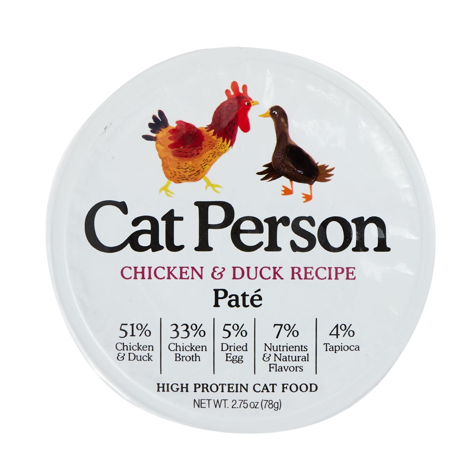 Cat Person Chicken &amp; Duck Paté Recipe, Quantity: Case (24-2.75 oz cups)