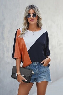 Color Block Half Sleeve T-Shirt