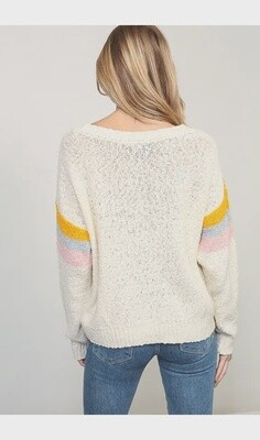Ivory Mutli colored sweater