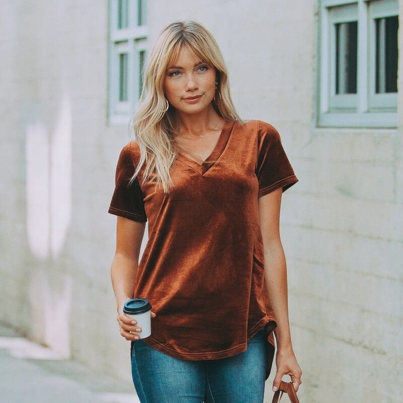 COPPER VELVET TEE