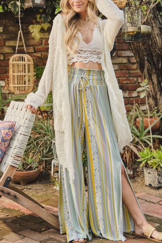 Printed Side Slit Pants