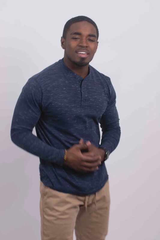 Tri-blend Long Sleeves Henley Shirt