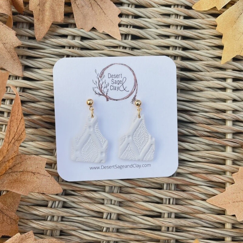 Desert Sage Cow Ear earrings