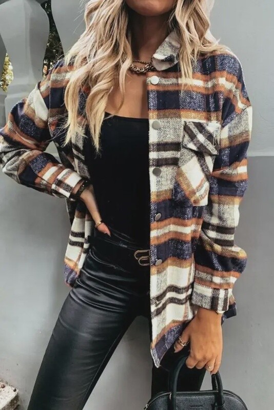 Plaid Flannel Shacket Jacket