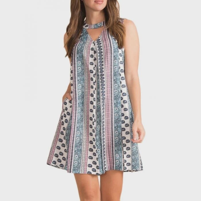 Simply Noelle Blue, Pink Striped