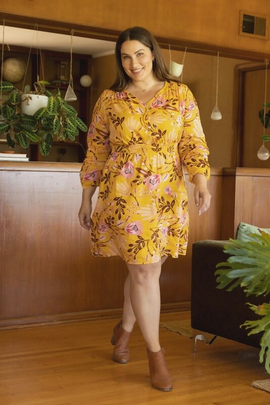 Maren Long Sleeved Dress S-3X