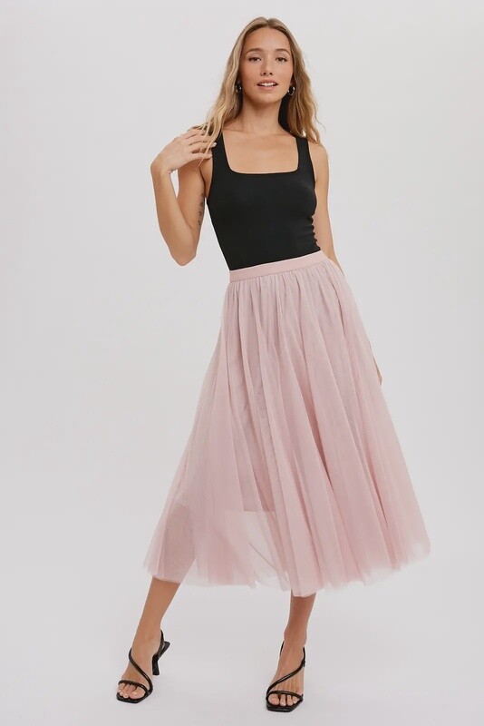 Tulle Midi Skirt