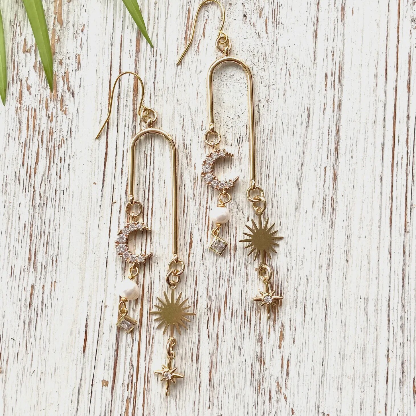 Sun &amp; Moon Boho Earrings