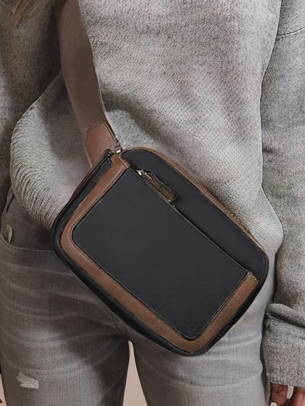 Adjustable Strap Mini Pu Leather Crossbody Bag