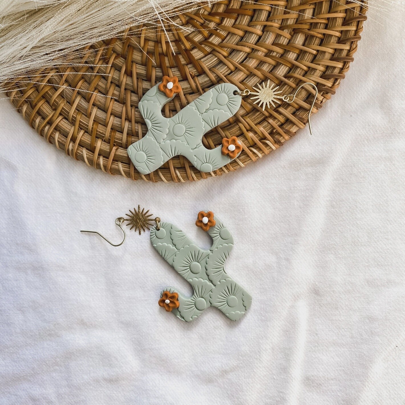 Boho South Western Cactus Earrings