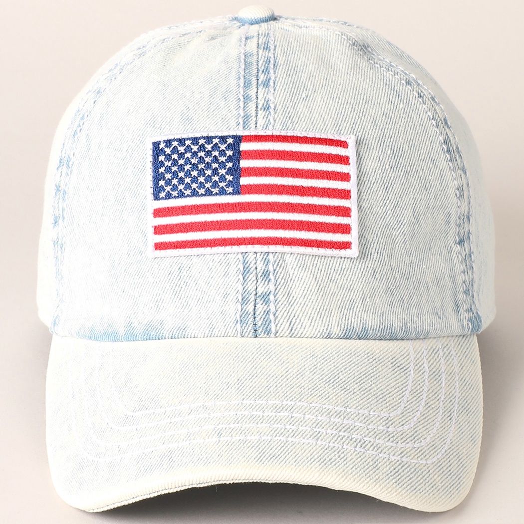 USA Hats, Name: American Flag Demin Base Ball Cap