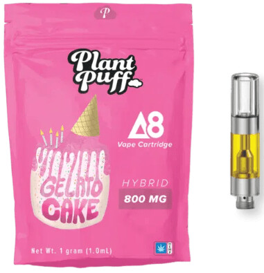 Plant Puff Delta 8 Carts, Strain: Gelato Cake