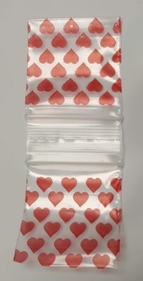 Apple Bags 1.5&quot;x1.5&quot; 100 Pack, Style: Heart