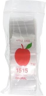 Apple Bags 1&quot;x1&quot; 100 Pack