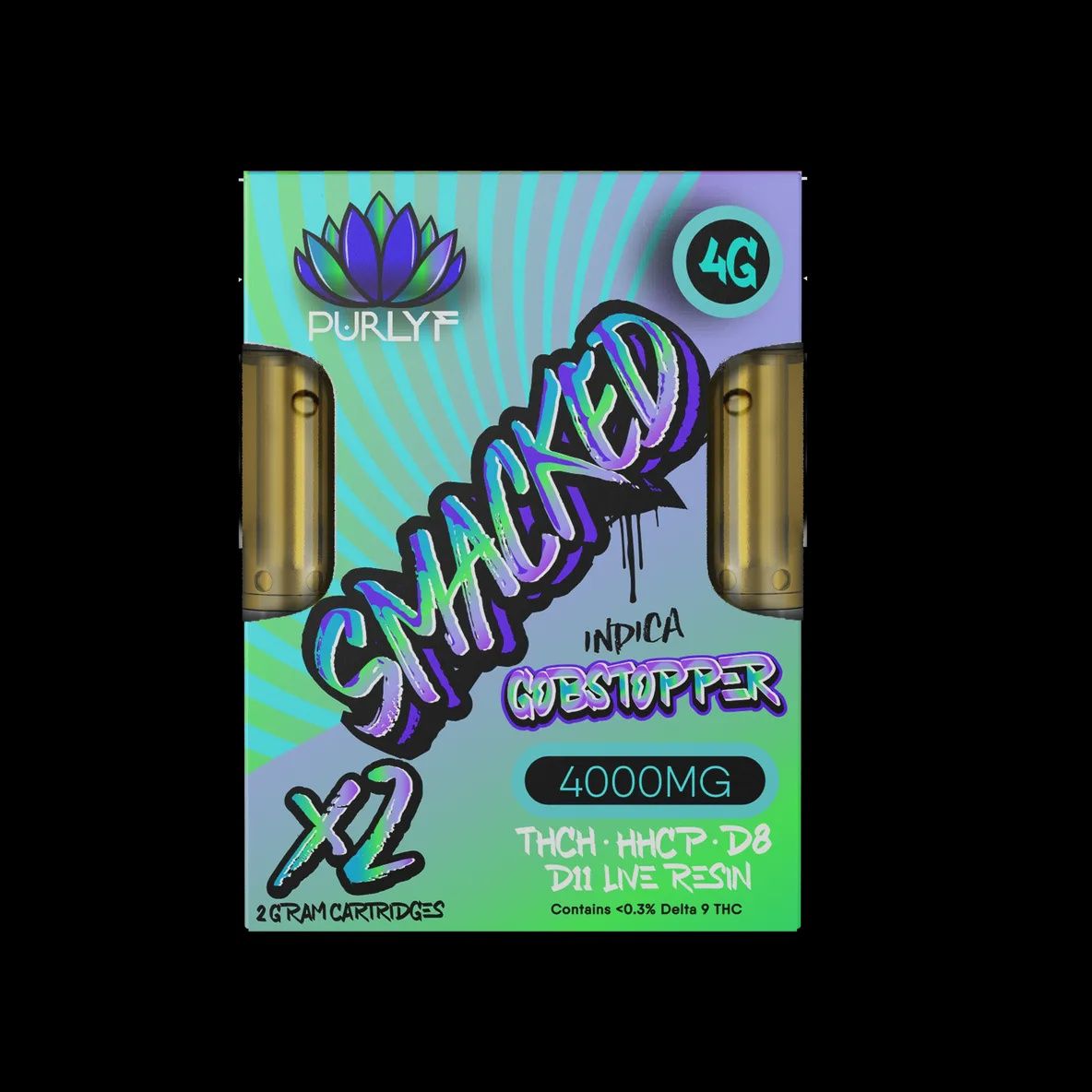 Smacked 2G Cart Twin Pack, Strain: GobStopper