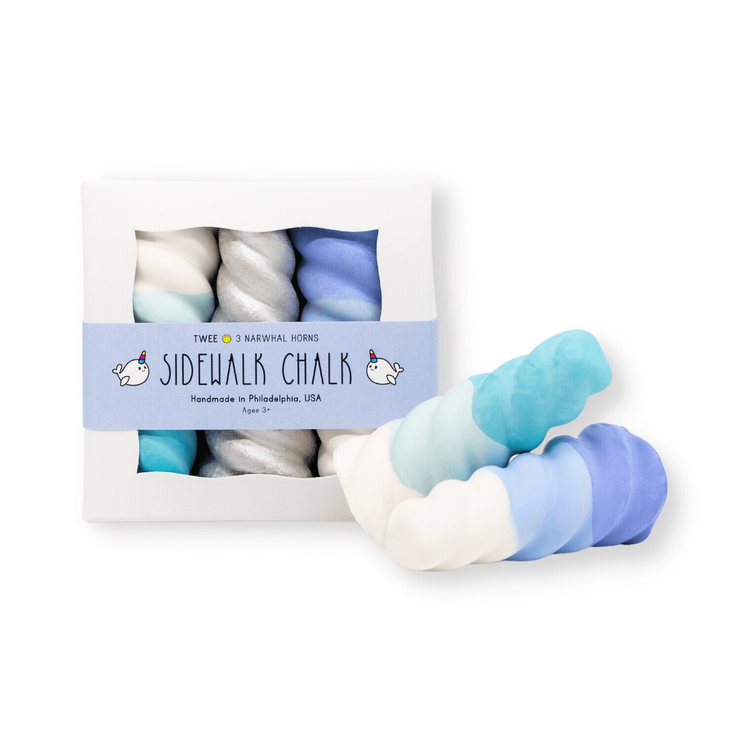 TWEE Narwhal Horns 3pc Sidewalk Chalk