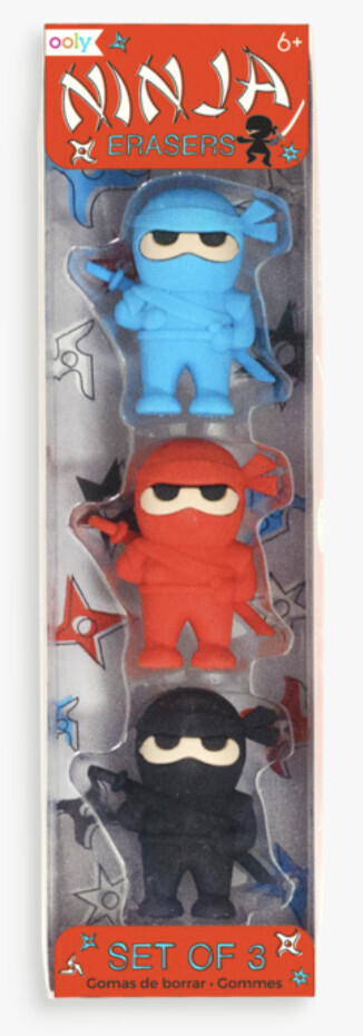 Ninja Erasers (Set of 3)