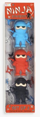 Ninja Erasers (Set of 3)