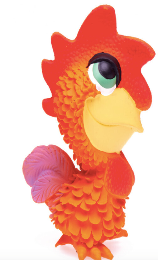 Squeaky Rooster - 100% Pure Natural Rubber Pet Toys