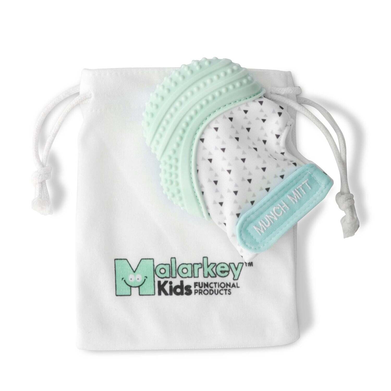 Malarkey Munch Mitt - Mint Green Triangles