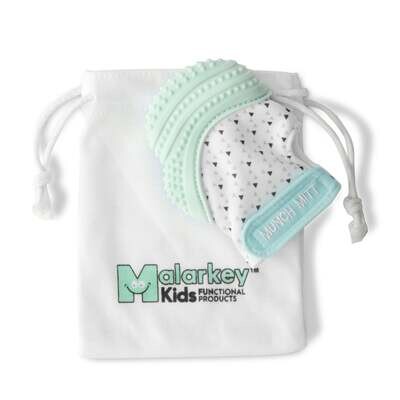 Malarkey Munch Mitt - Mint Green Triangles
