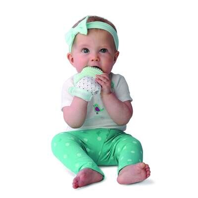 Malarkey Munch Mitt - Mint Green Triangles
