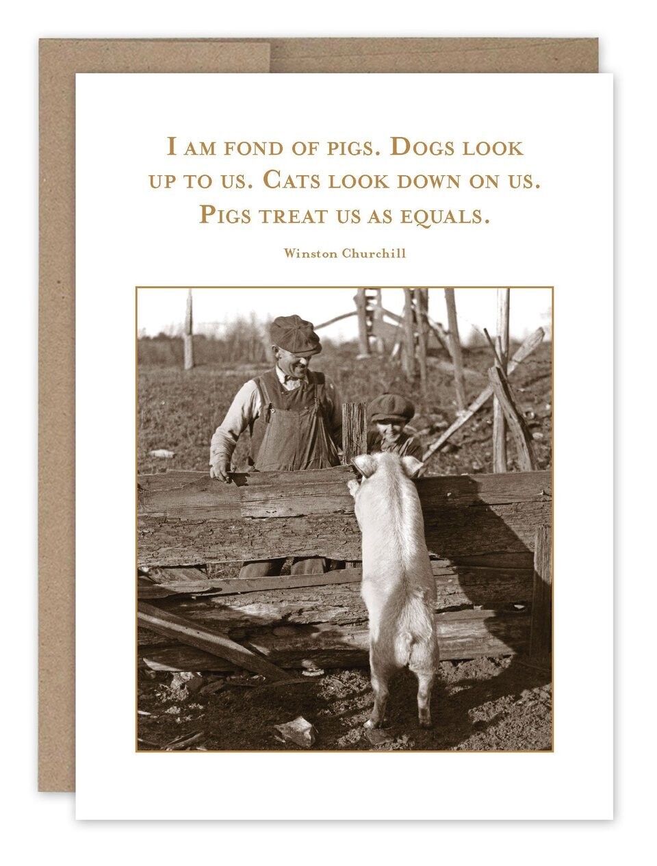 Shannon Martin Design - Fond Of Pigs - Birthday Card