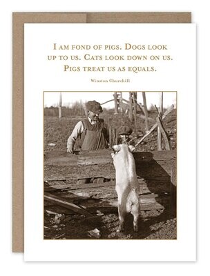 Shannon Martin Design - Fond Of Pigs - Birthday Card