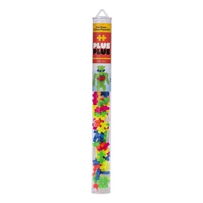 Plus-Plus Mini Maker Tube - 70pc Neon Mix