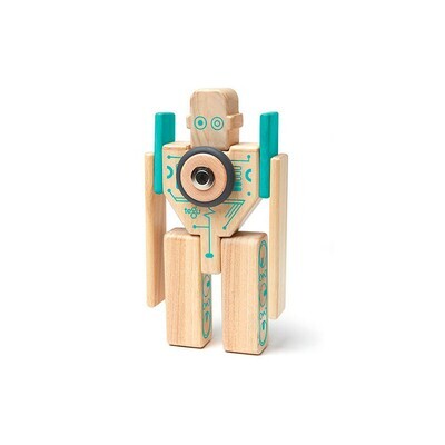 Tegu Magnetic Wooden Blocks 9-Piece - Magbot